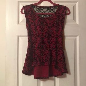 High Front Low Back Thick Sleeved Tank Top